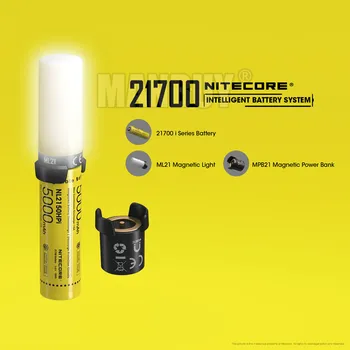 2020 NITECORE 21700 intelektualno punjiva sustav NL2150HPi 5000mAh punjiva baterija + MPB21 Powerbank + ML21 High CRI svjetiljku