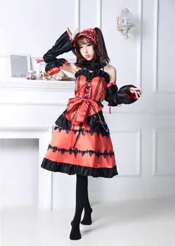 Anime datum život noćna mora Токисаки Куруми uniforma cosplay odijela komplet stranke fantazije Lolita Princess haljina