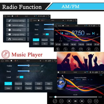 2 Din Car Multimedia Player Music Audio Video Android Car Stereo MP3, MP4, Wi-Fi Bluetooth 7-inčni zaslon osjetljiv na dodir SD USB utor 1024*60