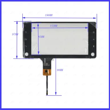 ZhiYuSun HST-102T26 R14404 je kompatibilan 7-inčni kapacitivni ekran za GPS auto 196mm*97mm Touchsensor glass