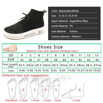 Heigh Shoes Stretch Čarapa Shoes Platforma Elastične Tenisice Ulica Ženska Obuća Za Tenis Feminino Prozračna Svakodnevni Ženske Cipele 2021