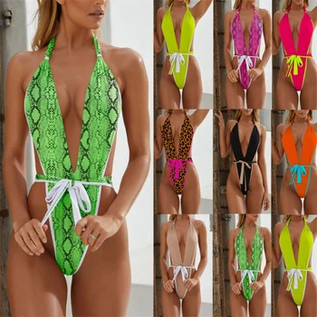 JCSWIM Seksi Backless Swimwear Women V izrez Thong Bikini Mujer 2019 One Piece brazilski kupaći kostim бандажный kupaći kostim za žene