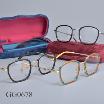 Talijanski luksuzni brand optički naočale okvir GG0678 ploča visoke kvalitete kvadratnom recept sunčane naočale okvir za žene i muškarce