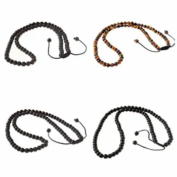 Veleprodaja prirodnih 6 mm moda Muškarci Žene Lava kamen Tigrovi očiju joga perle ogrlica dragi kamen perle poklon za nakit