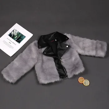 Benemaker Baby umjetno krzno umjetna kožna jakna za djevojčice Zima runo ветровка 10 12 godina topla odjeća Dječja odjeća NA106