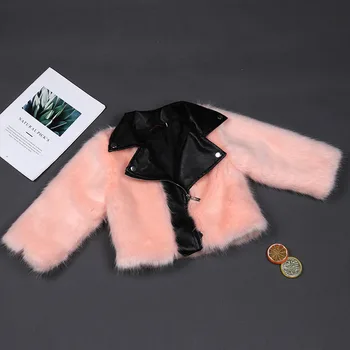 Benemaker Baby umjetno krzno umjetna kožna jakna za djevojčice Zima runo ветровка 10 12 godina topla odjeća Dječja odjeća NA106