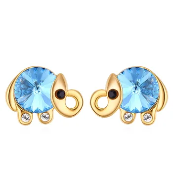 Nove elegantne kristali od Swarovski Elephant naušnice za žene i Gilr Gold fashion Earring Svakodnevni Nakit Poklon