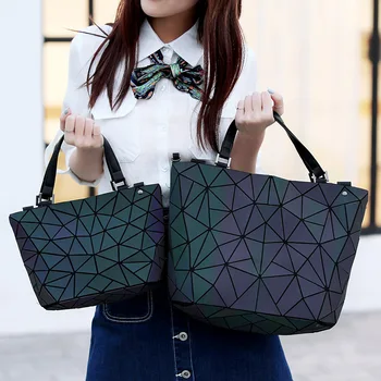 2021 Japan sjajni geometrijski ženske torbe velika torba kantu ramena Crossbody kurirske torbe Sklopivi torba ženski novčanik