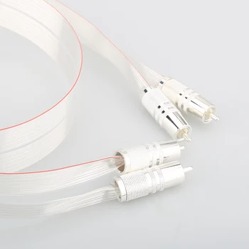 Hifi SR-02 RCA kabel za povezivanje s посеребренным utikačem RCA kabel 0,5 m po komadu Crvena izvlačenje