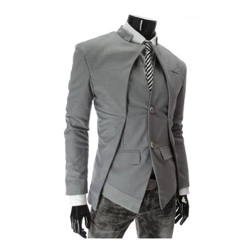 2018 topla rasprodaja moda muški sako tanak asimetrični dizajn smoking jacket svakodnevni posao muškarci blazer odjeća дропшиппинг