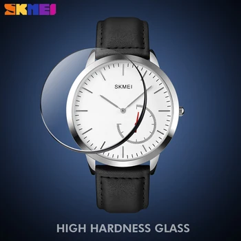 SKMEI Top Brand luksuznih kvarc muški satovi modni kožni remen muški satovi su poslovni vodootporan ručni sat Relogio Masculino