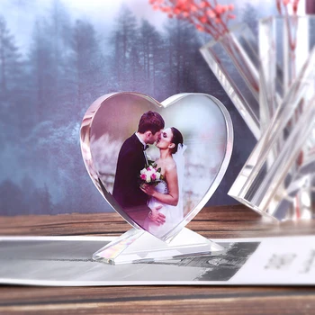 Personalizirani poklon Kristalna okvir stakla običaj foto album poklon za Valentinovo suveniri za stranke svadbeni poklon