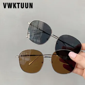 VWKTUUN okrugle sunčane naočale žene metalni okvir naočale UV400 naočale stare metalne vožnje sunčane naočale ogroman nijanse vozač sunčane naočale