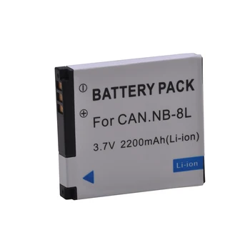 2 komada 2200mAh NB-8L NB8L 8L litij-ionska baterija za Canon PowerShot A3300 A3200 A3100 A3000 A2200 A1200 IS Camera Battery