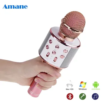 Profesionalni Bluetooth bežični mikrofon za karaoke zvučnik KTV music player Pjevanju diktafon ručni mikrofon Mic 1800Mah