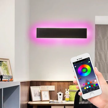 RGB Wall LED Light Effect Wall Lamp With Control APP Colorful Wall lamp Bedroom For Party Bar Lobby KTV Home wall decoration