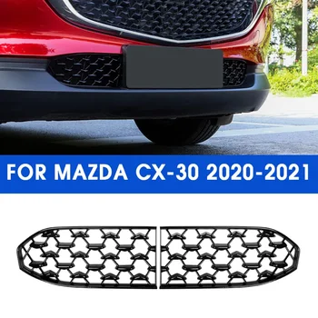 Za Mazda CX30 CX-30 2020-2021 prednji donji branik rešetka rešetka masku navlaka prednje donje srednje сетчатое ukras crna