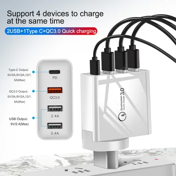 OLAF Quick Charge 3.0 Multi USB Punjač za iPhone X Xiaomi Samsung S9 Huawei QC4.0 QC3.0 QC C PD Fast Wall Mobile Phone Charger