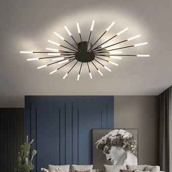 Led stropna svjetiljka Multi-head crni ili Zlatni kreativni moderan Željeza ploča lampa za blagovaonica dnevni boravak spavaća soba predvorju uređenje doma