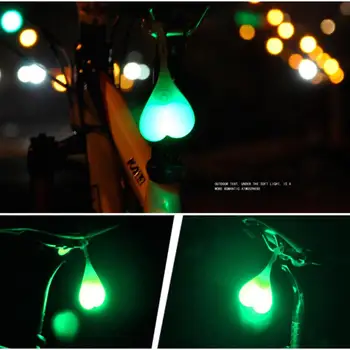 Silikon bicikl srce jaje stražnja svjetla bicikl stražnje stražnje svjetlo Biciklizam led svjetlo srce loptu jaje sigurna lampa pribor za bicikle