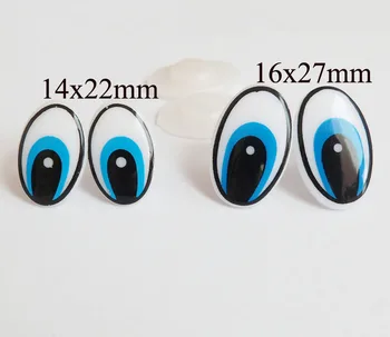 80pcs 14x20mm&16x27mm cartoon safety toy with eyes white washer for diy doll accessories