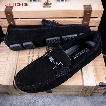 Vruće prodaju brand gospodo natikače muške Casual cipele i antilop koža Mocassim Masculino prozračna skliznuti na plovila cipela Chaussures Hommes