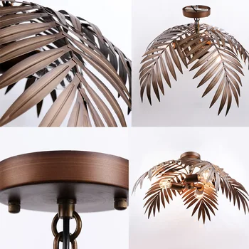 Potkrovlje moderna kokos palma visi lampa E27 LED industrijski kreativni viseći svijećnjak za dnevni boravak restoran spavaća soba predvorju hotela