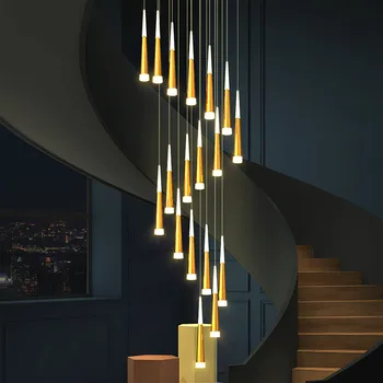 Moderna luksuzna luster Led stubišta okrenite se koristi u predvorju hotela, klub apartmanima, vilama чердачных regulirani vješanje vijesti