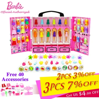 Originalni ormar iz snova Barbie smiješno притворяющиеся lutke igračka mini džepni Barbie Constellation serija s različitim tkaninama Boneca DTC36