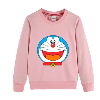 Slatka crtani Doraemon tisak majica sa kapuljačom slobodan pulover za dječake, djevojčice Kawaii hoodies