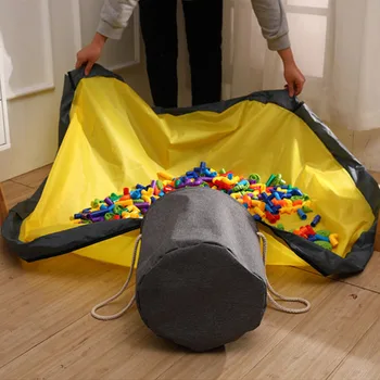 Prijenosni dječji vreća za spremanje igračaka Drawstring Play Mat za Lego Igračke SlideAway Clean-up And Storage Container Bag Organizer Pouch