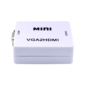 TISHRIC 1080P HD Video MINI Audio VGA to HDMI-kompatibilan HD HDTV Video Converter Box Vga2hdmi pretvarač adapter za prijenosna RAČUNALA