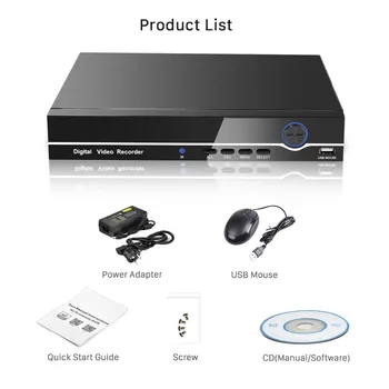 H. 265 16CH 5MP/1080P CCTV NVR 8-kanalni 4MP mrežni video snimač Onvif 2.0 za 5MP 4MP 1080P IP kamere XMEYE P2P Cloud E-mail