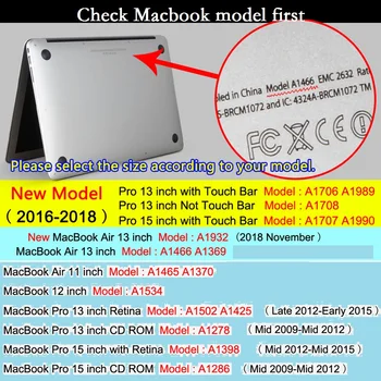 Solid Coque za MacBook Air 11 Air 13 torbica za laptop A1465 A1466 mat tvrdi PVC torbica za Mac book Air Pro Retina 11 12 13 15 Case