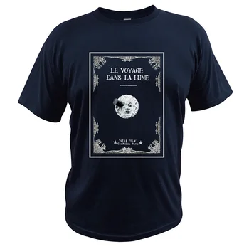Putovanje na Mjesec majica francuski avanturistički film plakat visoku kvalitetu pamuka EU veličina Pismo ispis kratki rukav O izrez majice