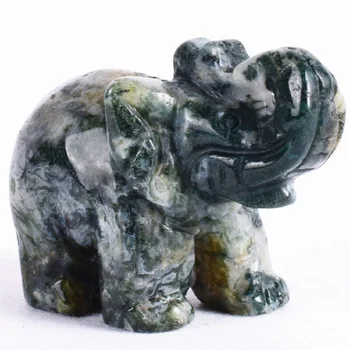Prirodni kamen mineralnih Voda ahat figura slona reiki iscjeljivanje Crystal kip dekor 2 cm dužine oko 5 cm Težina 50 g