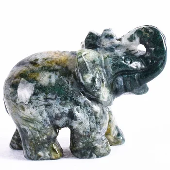 Prirodni kamen mineralnih Voda ahat figura slona reiki iscjeljivanje Crystal kip dekor 2 cm dužine oko 5 cm Težina 50 g