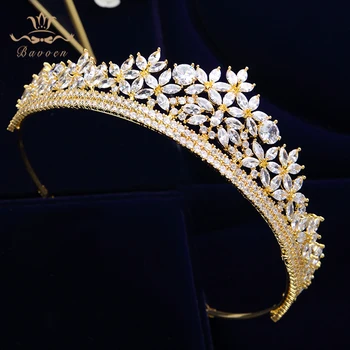 Visoka Kvaliteta Royal Blještavo Cirkon Nevjesta Tiaras Crystal Crown Vjenčanje Trake Za Kosu Šlem Vjenčanje Pribor Za Kosu