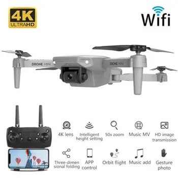 E88 Drone MINI WIFI FPV 4K HD kamera+baterija sklopivi Selfie RC 2.4 G Quadcopter igračke za djecu