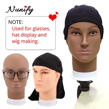 Nunify Blok Poglavlje Pjene Lutka Glave Perika Kape Kose Naočale Zaslon Model Štand Crne Perike Izlog Predmete Lutka Glave