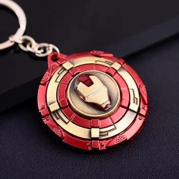 Come on lady New Arrive Fashion Iron Man, Captain America Shield Alloy Keychain privjesak torba pribor za ključeve D069-60
