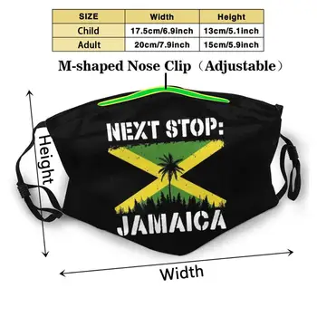 Sljedeća Stanica Jamajka Jamajke Zastava Karibi Reggae Music Festival Zaštitna Tkanina Anti Zagađenje Prašine Maska Za Lice Prati I