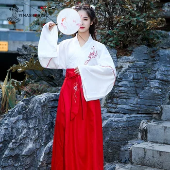 Hanfu Costume Dress Women Improved Student Cross-dressing suknja kineski ženski stil dnevni kostim ženski kostim Hanfu Mulheres