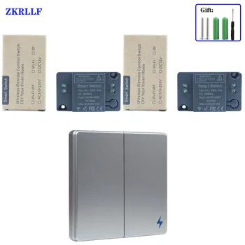 ZKRLLF bežični daljinski upravljač, prekidač AC 110V 220V svjetlo žarulje led žarulje bežični prekidači hodnik kupatilo Home zidni panel prekidač