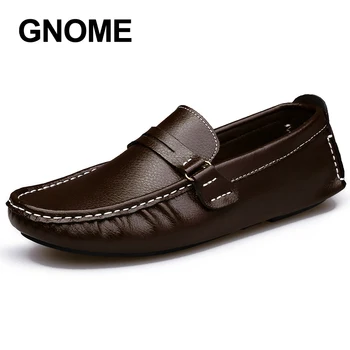 GNOME Plus Size 48 gospodo лоферы kožne jesen udobne muške svakodnevne cipele vožnje apartmani obuća Muška moda natikače cipele muškarci