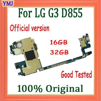 Sustav Android LG G3 D855 D850 D851 D852 Vs985 matična ploča, Original za LG D855 logička ploča s punim čipovima, Besplatna dostava