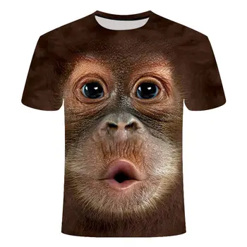 2020 nova muška t-shirt 3D ispis životinja majmun t-shirt muški/ženski kratkih rukava smiješno casual moda sve Utakmicu t-shirt