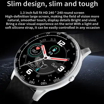 H30 Smart Watch Men Women DIY Watchface Full Touch Fitness Tracker Heart rate Blood Pressure Smart Clock IP68 vodootporan sat