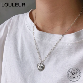 Louleur 925 sterling srebra srce privjesak ogrlica minimalistički dizajn zvijezda Ljubav je lanac Ogrlica za žene 925 srebrni nakit pokloni