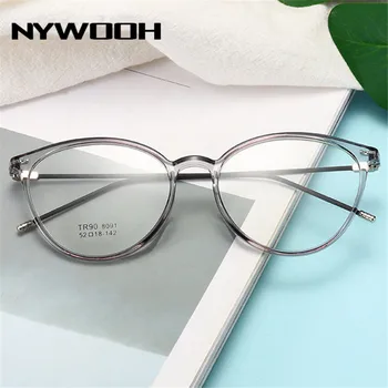 NYWOOH ultra gotove naočale Muškarci Žene TR90 prozirne naočale na recept kratkovidan naočale -1.0 1.5 2.0 2.5 4.0